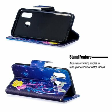 Чохол-книжка Deexe Color Wallet для Samsung Galaxy A40 (А405) - Roses and Butterflies