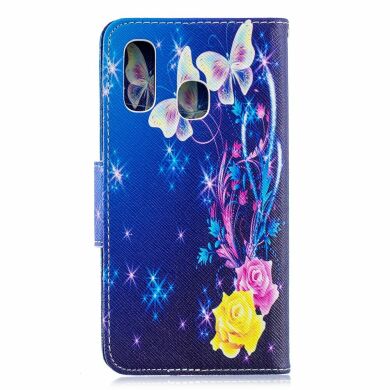 Чохол-книжка Deexe Color Wallet для Samsung Galaxy A40 (А405) - Roses and Butterflies