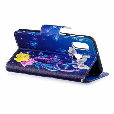 Чохол-книжка Deexe Color Wallet для Samsung Galaxy A40 (А405) - Roses and Butterflies