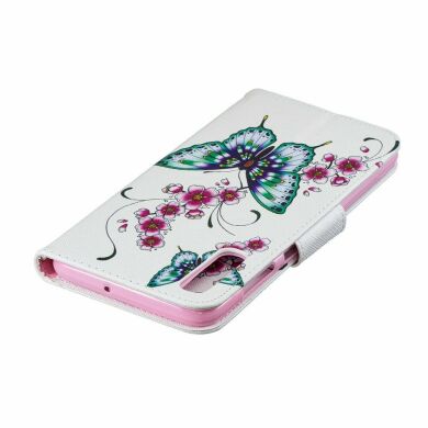 Чохол-книжка Deexe Color Wallet для Samsung Galaxy A70 (A705) - Butterfly and Flower