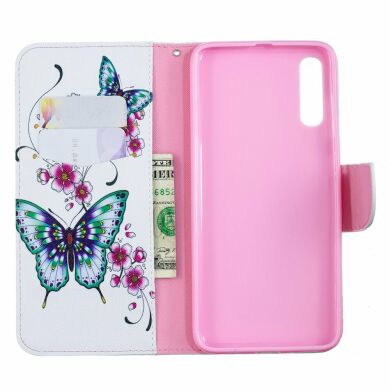 Чохол-книжка Deexe Color Wallet для Samsung Galaxy A70 (A705) - Butterfly and Flower