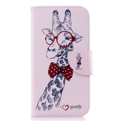 Чехол-книжка Deexe Color Wallet для Samsung Galaxy J4 2018 (J400) - Giraffe Pattern