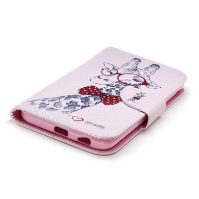 Чехол-книжка Deexe Color Wallet для Samsung Galaxy J4 2018 (J400) - Giraffe Pattern