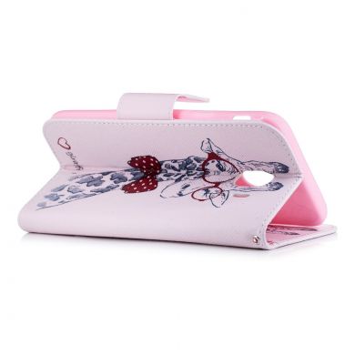 Чехол-книжка Deexe Color Wallet для Samsung Galaxy J4 2018 (J400) - Giraffe Pattern