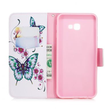 Чохол-книжка Deexe Color Wallet для Samsung Galaxy J4+ (J415), Butterfly and Flower