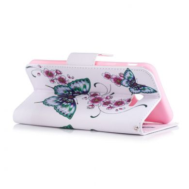 Чохол-книжка Deexe Color Wallet для Samsung Galaxy J4+ (J415), Butterfly and Flower
