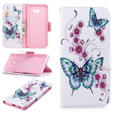 Чохол-книжка Deexe Color Wallet для Samsung Galaxy J4+ (J415), Butterfly and Flower