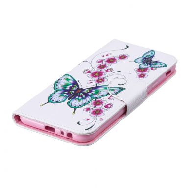 Чехол-книжка Deexe Color Wallet для Samsung Galaxy J4+ (J415) - Butterfly and Flower