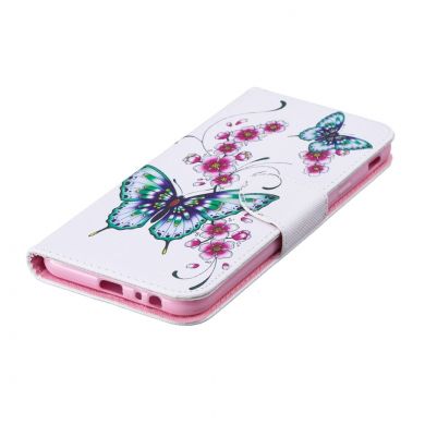 Чохол-книжка Deexe Color Wallet для Samsung Galaxy J4+ (J415), Butterfly and Flower