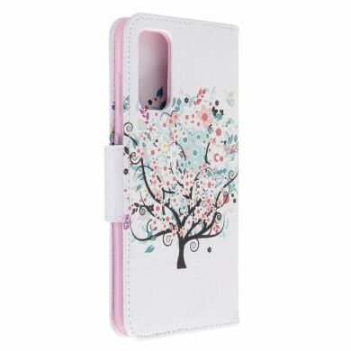 Чехол-книжка Deexe Color Wallet для Samsung Galaxy S20 (G980) - Flowered Tree