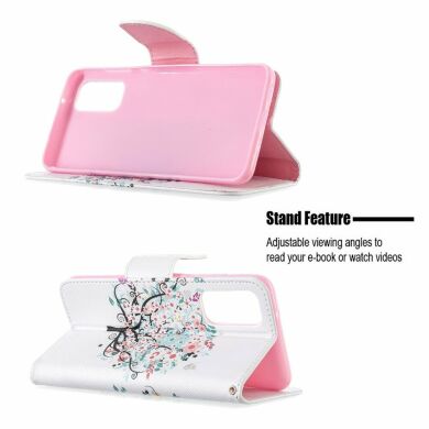 Чехол-книжка Deexe Color Wallet для Samsung Galaxy S20 (G980) - Flowered Tree