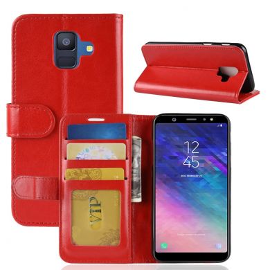 Чохол-книжка Deexe Wallet Style для Samsung Galaxy A6 2018 (A600), Red