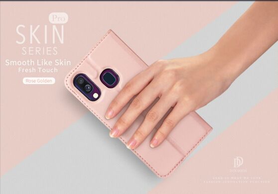 Чохол-книжка DUX DUCIS Skin Pro для Samsung Galaxy A40 (А405), Rose Gold