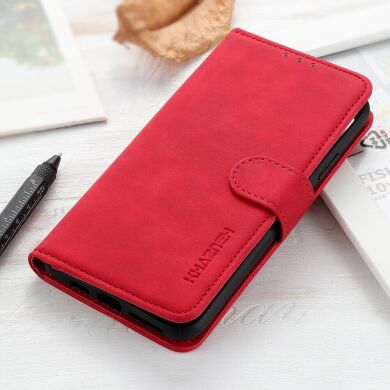 Чехол-книжка KHAZNEH Retro Wallet для Samsung Galaxy A02 (A022) / M02 - Red