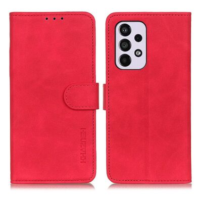 Чехол-книжка KHAZNEH Retro Wallet для Samsung Galaxy A33 - Red
