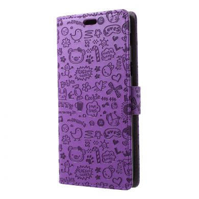 Чехол-книжка UniCase Graffiti Pattern для Samsung Galaxy J8 2018 (J810) - Purple