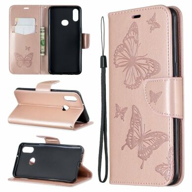 Чехол UniCase Butterfly Pattern для Samsung Galaxy A10s (A107) - Rose Gold