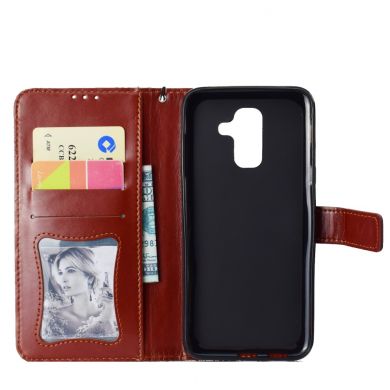 Чехол UniCase Leaf Wallet для Samsung Galaxy A6+ 2018 (A605) - Brown