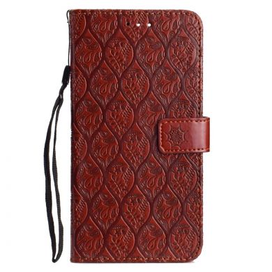 Чехол UniCase Leaf Wallet для Samsung Galaxy A6+ 2018 (A605) - Brown