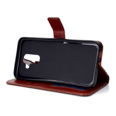 Чехол UniCase Leaf Wallet для Samsung Galaxy A6+ 2018 (A605) - Brown