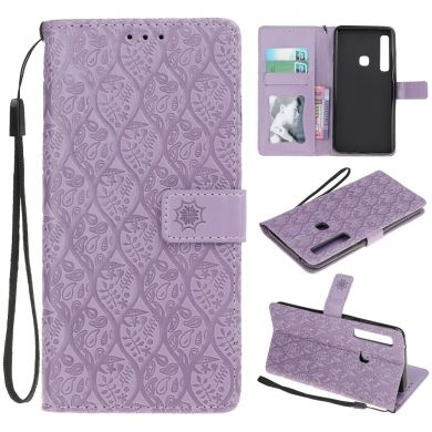 Чехол UniCase Leaf Wallet для Samsung Galaxy A9 2018 (A920) - Purple