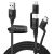 Дата-кабель SGP Spigen Essential C10I3 (Type-C+MicroUSB+Lightning to USB 2.0) - Black