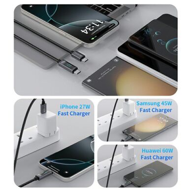 Кабель DEVIA EC313 Extreme Speed Series Type-C to Type-C 60W (3A, 1.2m) - Black