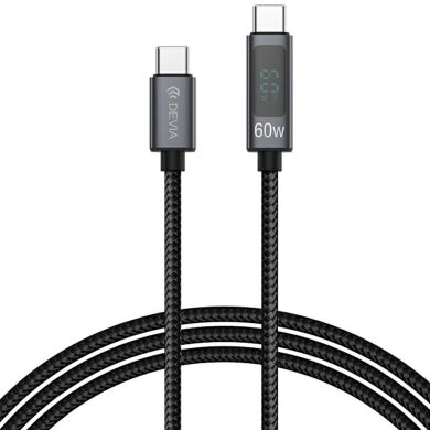 Кабель DEVIA EC313 Extreme Speed Series Type-C to Type-C 60W (3A, 1.2m) - Black