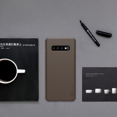 Пластиковий чохол NILLKIN Frosted Shield для Samsung Galaxy S10 Plus, Brown