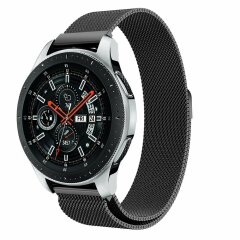 Ремешок Deexe Milanese Stainless Steel для Samsung Galaxy Watch 46mm / Watch 3 45mm / Gear S3 - Black