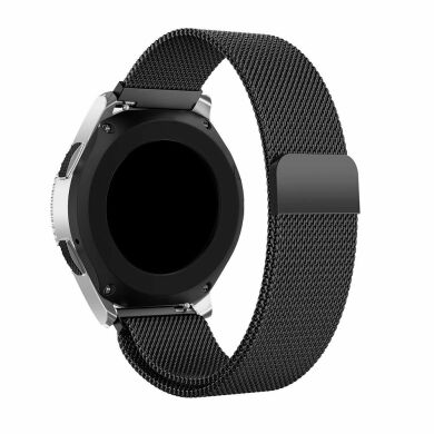 Ремешок Deexe Milanese Stainless Steel для Samsung Galaxy Watch 46mm / Watch 3 45mm / Gear S3 - Black