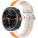 Ремешок Deexe Sport Strap для Samsung Galaxy Watch 8 (40/44mm) / 8 Classic - Starlight / Orange. Фото 2 из 6