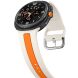 Ремешок Deexe Sport Strap для Samsung Galaxy Watch 8 (40/44mm) / 8 Classic - Starlight / Orange. Фото 4 из 6
