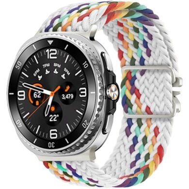 Ремешок Reframe Braided Strap для Samsung Galaxy Watch 8 (40/44mm) / 8 Classic - White / Rainbow
