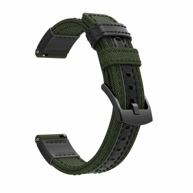 Ремешок UniCase Canvas Strap для Samsung Galaxy Watch 46mm / Watch 3 45mm / Gear S3 - Army Green