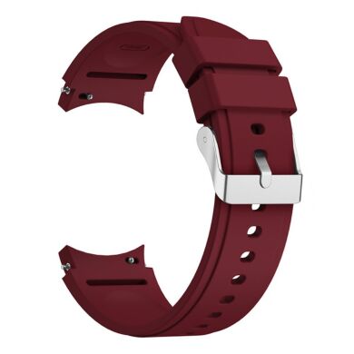 Ремешок UniCase Silicone Band для Samsung Galaxy Watch 4 Classic (46mm) / Watch 4 Classic (42mm) / Watch 4 (40mm) / Watch 4 (44mm) - Wine Red