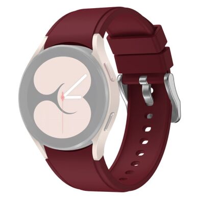 Ремешок UniCase Silicone Band для Samsung Galaxy Watch 4 Classic (46mm) / Watch 4 Classic (42mm) / Watch 4 (40mm) / Watch 4 (44mm) - Wine Red