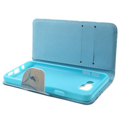 Чехол Deexe Color Wallet для Samsung Galaxy A3 2016 (A310) - Blue Butterfly