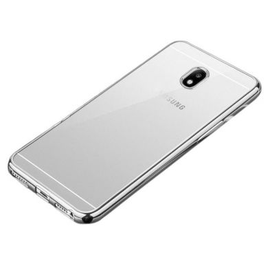 Силиконовый (TPU) чехол Deexe Glossy Border для Samsung Galaxy J7 2017 (J730) - Silver