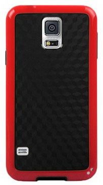 Силиконовая накладка Deexe Cube Pattern Samsung Galaxy S5 (G900) - Red