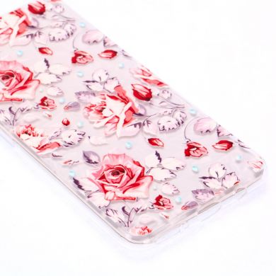 Силіконовий чохол UniCase 3D Diamond Pattern для Samsung Galaxy A7 2018 (A750) - Red Flower