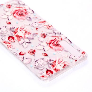 Силіконовий чохол UniCase 3D Diamond Pattern для Samsung Galaxy A7 2018 (A750) - Red Flower