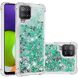 Силиконовый (TPU) чехол Deexe Liquid Glitter для Samsung Galaxy A22 (A225) / M22 (M225) - Green Hearts. Фото 1 из 7