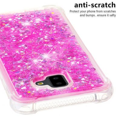 Силіконовий (TPU) чохол Deexe Liquid Glitter для Samsung Galaxy J6+ (J610), Rose