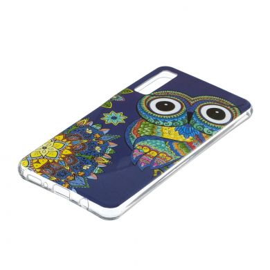 Силиконовый (TPU) чехол Deexe LumiCase для Samsung Galaxy A7 2018 (A750) - Owl Luminous TPU