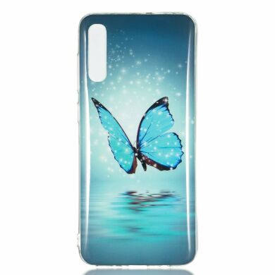 Силіконовий (TPU) чохол Deexe LumiCase для Samsung Galaxy A70 (A705) - Blue Butterfly