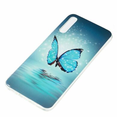 Силіконовий (TPU) чохол Deexe LumiCase для Samsung Galaxy A70 (A705) - Blue Butterfly