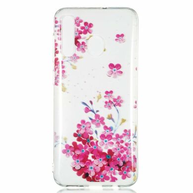 Силіконовий (TPU) чохол Deexe Pretty Glossy для Samsung Galaxy A50 (A505) - Pink Flowers