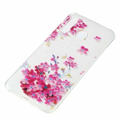 Силіконовий (TPU) чохол Deexe Pretty Glossy для Samsung Galaxy A50 (A505) - Pink Flowers
