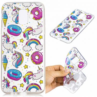 Силіконовий (TPU) чохол Deexe Pretty Glossy для Samsung Galaxy A6 2018 (A600) - Unicorn Pattern